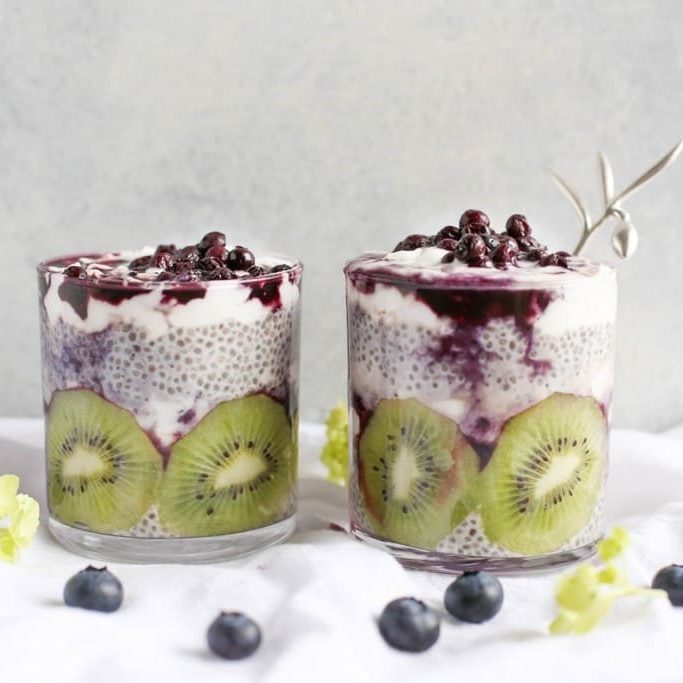 Nutty Blueberry Almond Chia Pudding