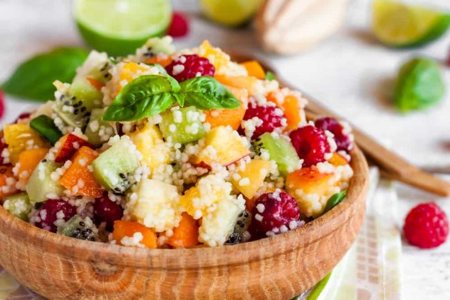 Quinoa Breakfast bowl with Nutrition Key Quinoa Breakfast Bowl