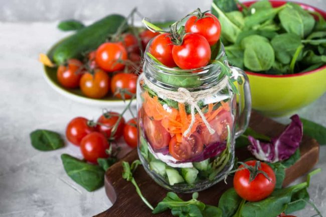 Salad in Mason Jar