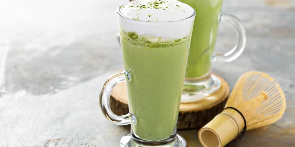 Matcha Latte with Nutrition Key Matcha latte